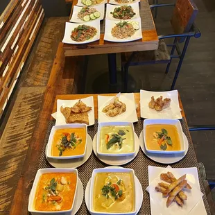 a variety of soups