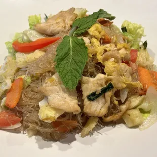 Stir fried glass noodle