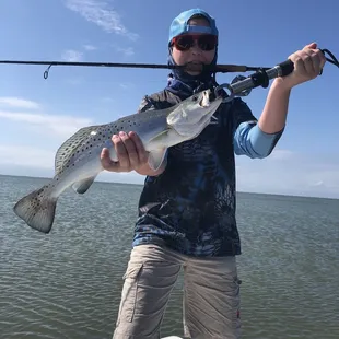 Speckled Trout, Matt Dodson, Rockport Texas, Fishing Guide, quest for Texas Slam, Fishing All Day.