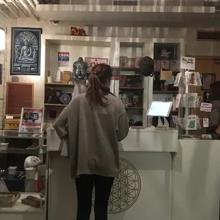 A warm and welcoming host desk