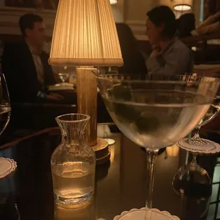 Dirty martini brought with extra brine on the side