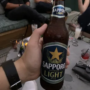 Sapporo light beer