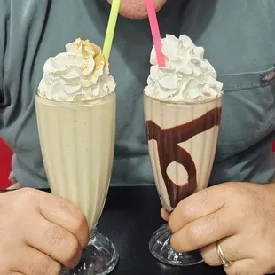 Banana pudding shake and. Chocolate shake, yes please!