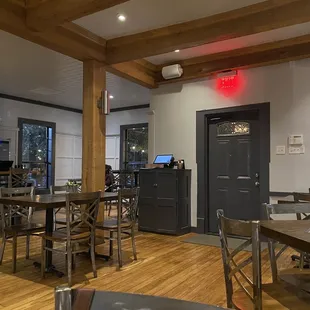 the dining area of a restaurant