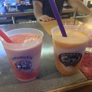 Big Lebowski mixed with fruit punch and then big Lebowski mixed with orange for a creamsicle.