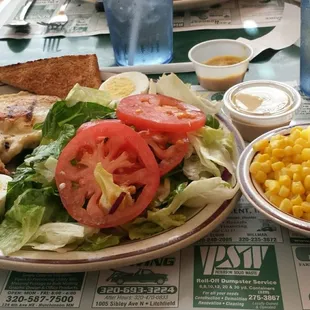 Salad side of their chicken version Calorie Counter.