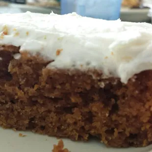 Pumpkin bar for an October lunch dessert.