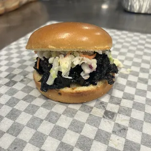 BBQ Pulled Shroom Sandwich