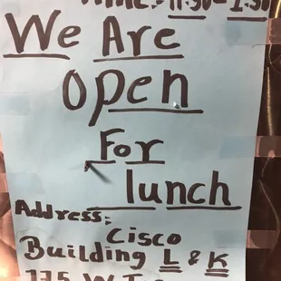 Lunch location .