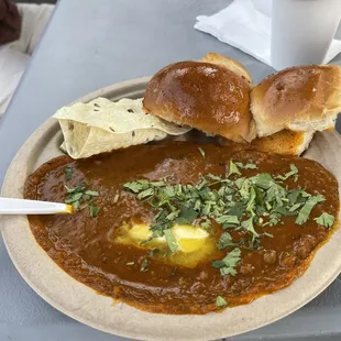a plate of food on a table