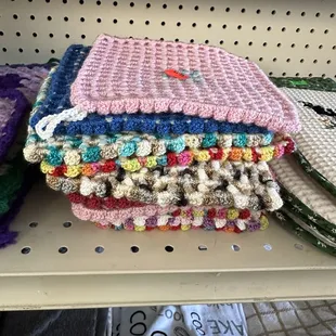Crocheted hot pads