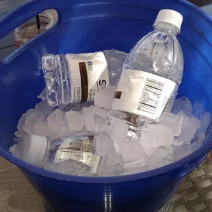 Bucket of waters for $6. Can't get that deal at the strip!