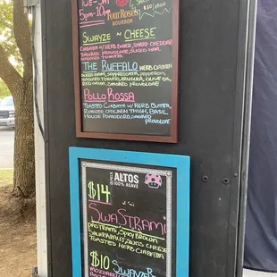 Menu - Top menu features their staples. The bottom menu has their specials