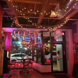 the inside of a restaurant