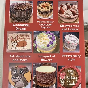 Call or order cakes online