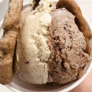 Snickerdoodle and chocolate chip cookies with cookies &apos;n cream &amp; chocolate malted crunch