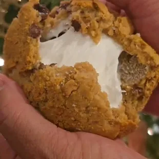 Say hello to our version of S'Mores. Crunchy in the outside due to it's surrounded with Graham Crackers and Stuffed with marshmallow and He