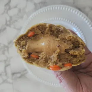 Reese's Peanut Butter Cookie Stuffed with Gooey Reese's Butter.