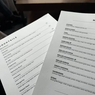 Menus