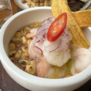 The shrimp ceviche was amazing.
