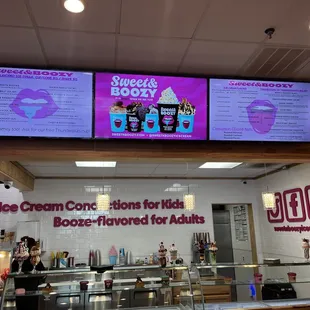 menus for ice cream cones