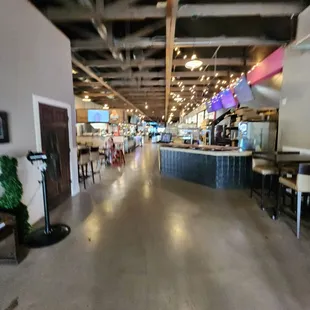 the inside of a restaurant