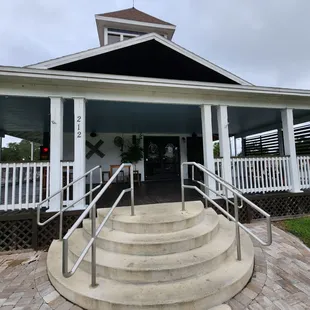 the front of the building