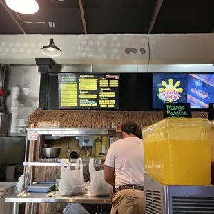 Waiting for my order at the counter