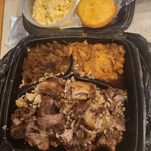 Sweet &amp; Savory - oxtail plate (husband took meat off the bone)