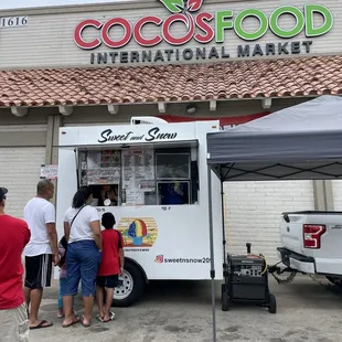 Located in front of the market