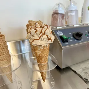 Salted caramel with caramel sauce