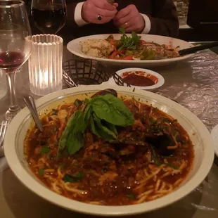 Sicilian pork chops &amp; Cioppino.