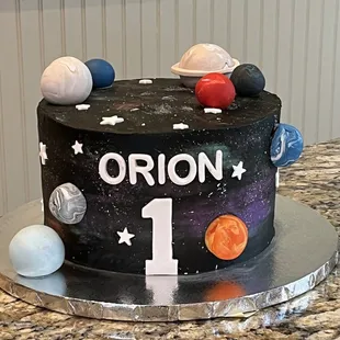 Space themed cake