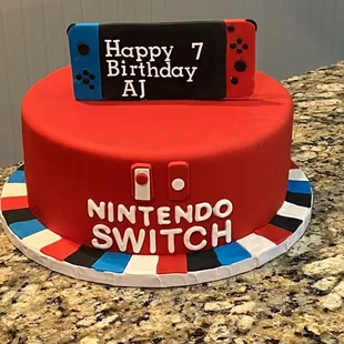 a nintendo switch birthday cake