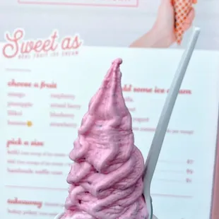 Mixed Berry with frozen yogurt, Keiki size in a cup