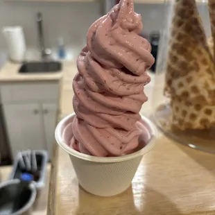 Raspberry Infused Frozen Yogurt