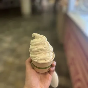 vanilla ice cream with mango