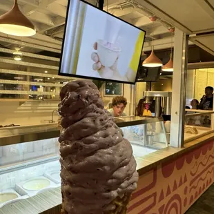 The Nui, Blueberry &amp; Frozen Yogurt, with Handmade Waffle Cone