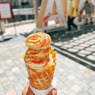 Lilikoi and yogurt with Li Hing Mui topping.