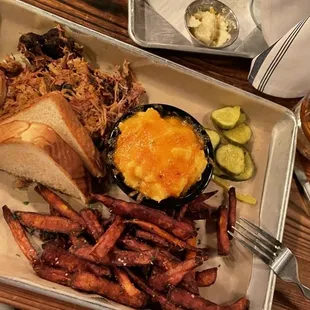 a plate of food on a table