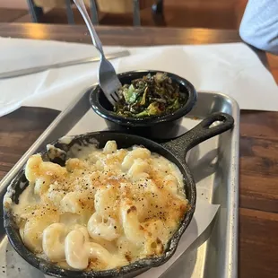 Mac &amp; Cheese and Brussel sprouts