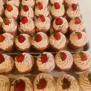 strawberries and frosting