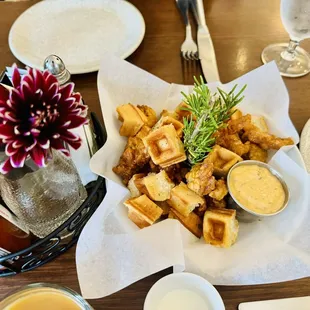 Chicken &amp; waffle bites! Best. Ever.