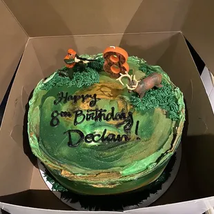 a birthday cake in a box