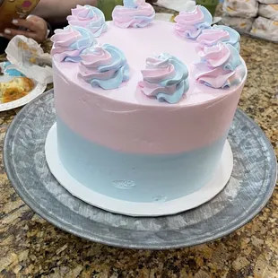 Gender reveal cake