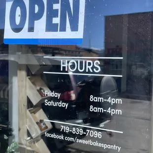 open hours sign