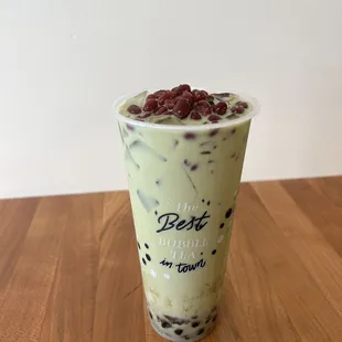 Sweet red bean macha