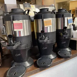 Coffee station at Sweet Bar Bakery in Oakland.