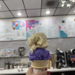 Horchata and Ube ice cream