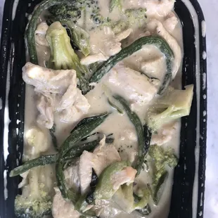 Green curry with chicken